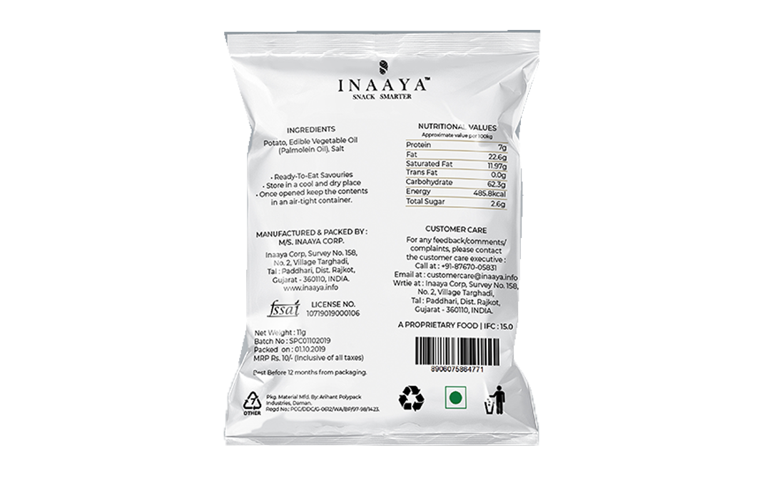 Inaaya Snack Smarter    Pack  11 grams